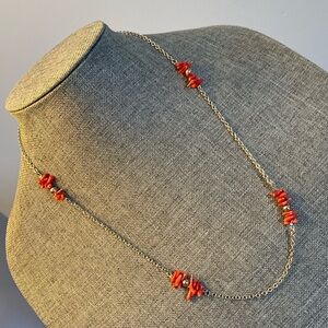 Vtg Red Coral Necklace